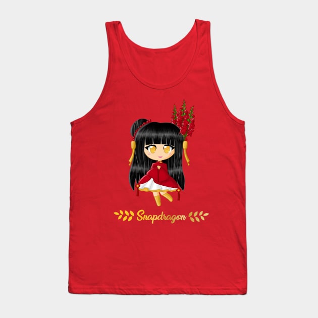 Snapdragon Flower Girl Tank Top by Flower Flame
